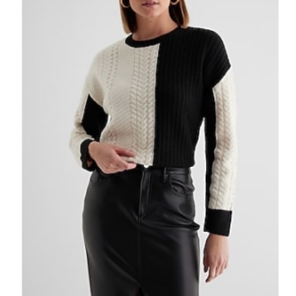 Express Black and White Women's Sweater NWT